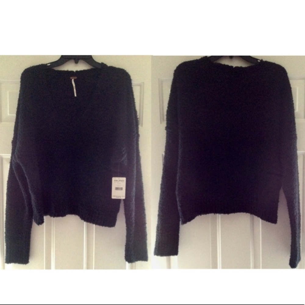 FREE PEOPLE Finders Keepers Sweater NWT Small Blk - Picture 10 of 12
